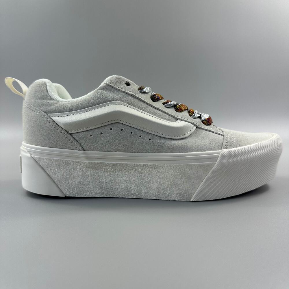 Vans Knu Stack Women Size 6.5 Off White Chunky Platform Skate Shoes Sneakers NEW